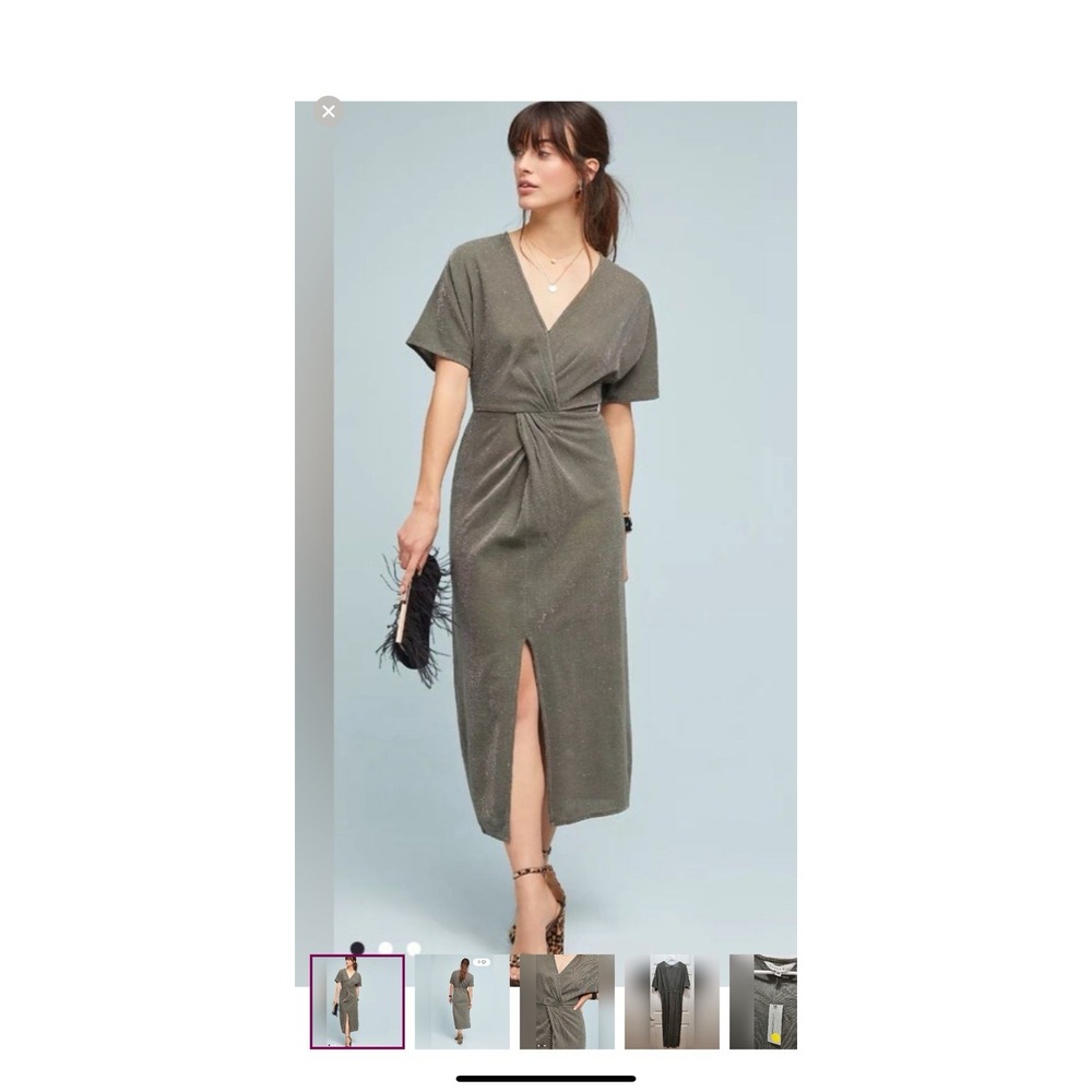 Anthropologie Olive Midi Dress